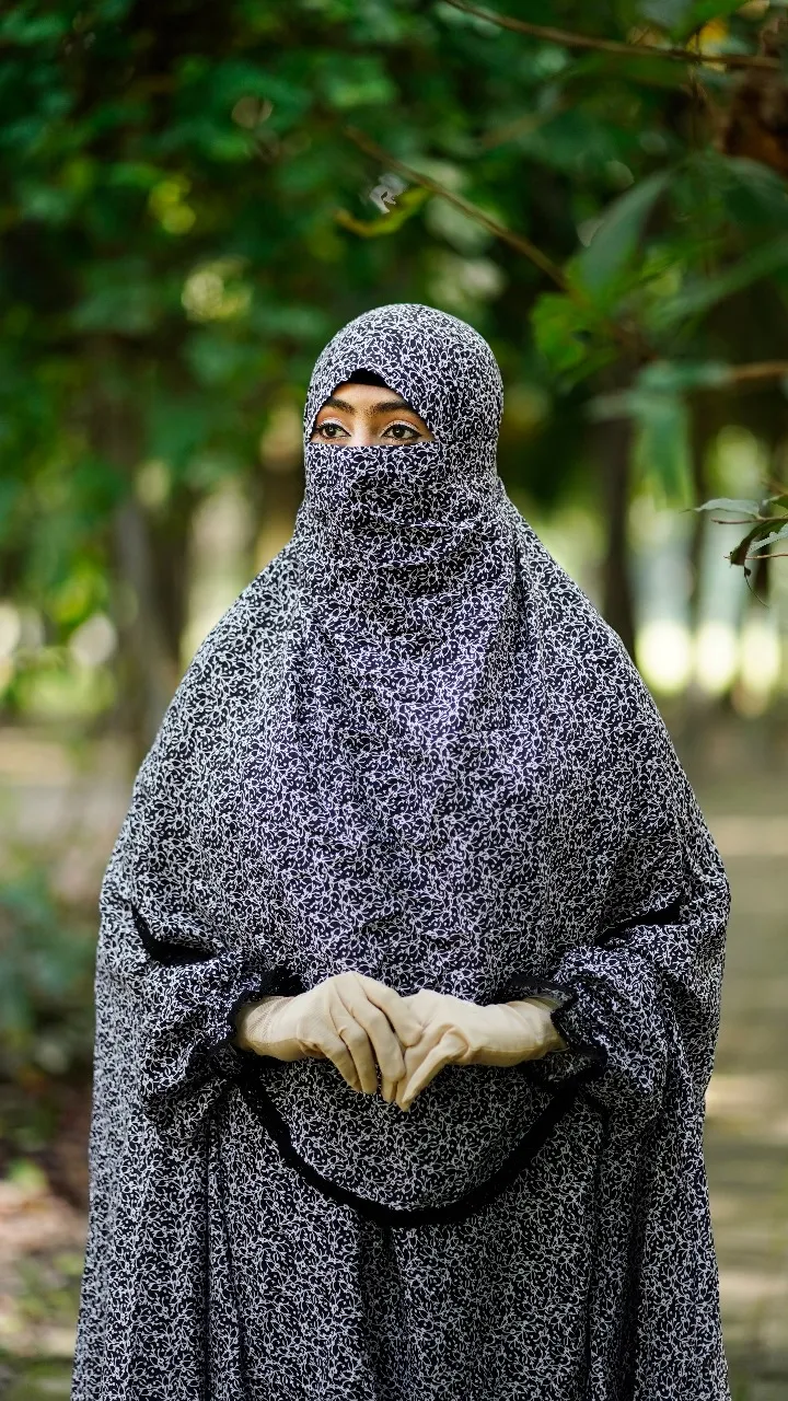 Linen Khimar and Palazzo Set with Niqab, 5 Colours