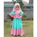 মেয়েদের চেরি কাপড়ের বোরকা সেট হিজাবসহ, 2 থেকে 6 বছর