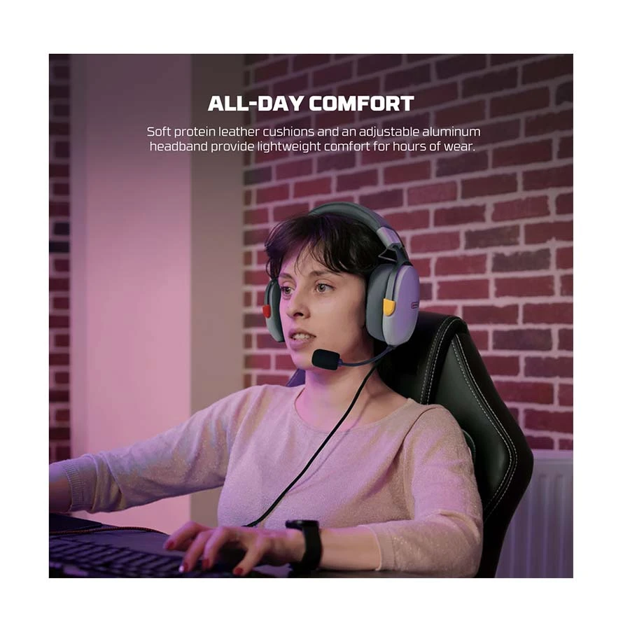 Fantech Carbon Pro WHG06 Super Maxfit Tri-Mode Gaming Headphone Grey
