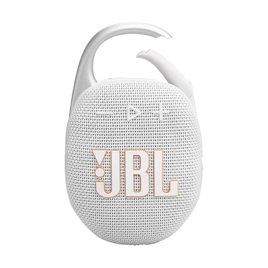 JBL Clip 5 White Ultra-Portable Bluetooth Speaker