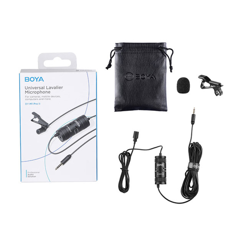 BOYA BY-M1 Pro II ইউনিভার্সাল ল্যাভালিয়ার মাইক্রোফোন – ব্যাটারি লাগে না