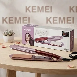 Kemei KM-471 হেয়ার স্ট্রেইটনার, টেম্পারেচার কন্ট্রোল সহ