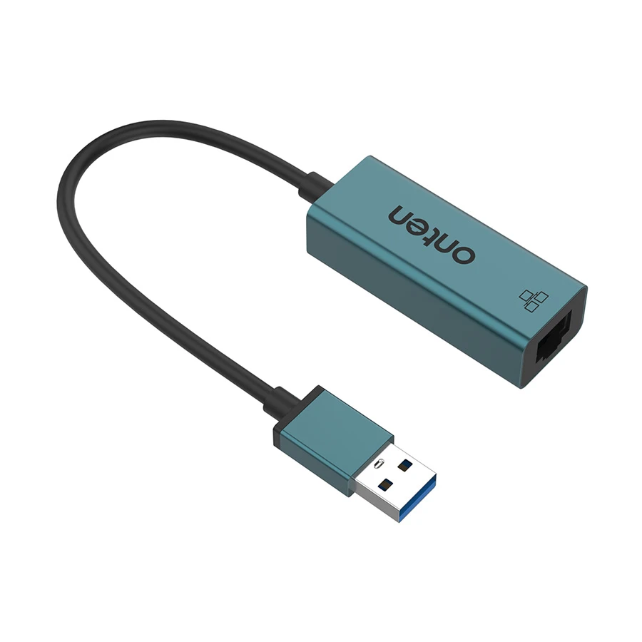 Onten OTN-5225D USB Male to LAN Female Crystal Teal Converter