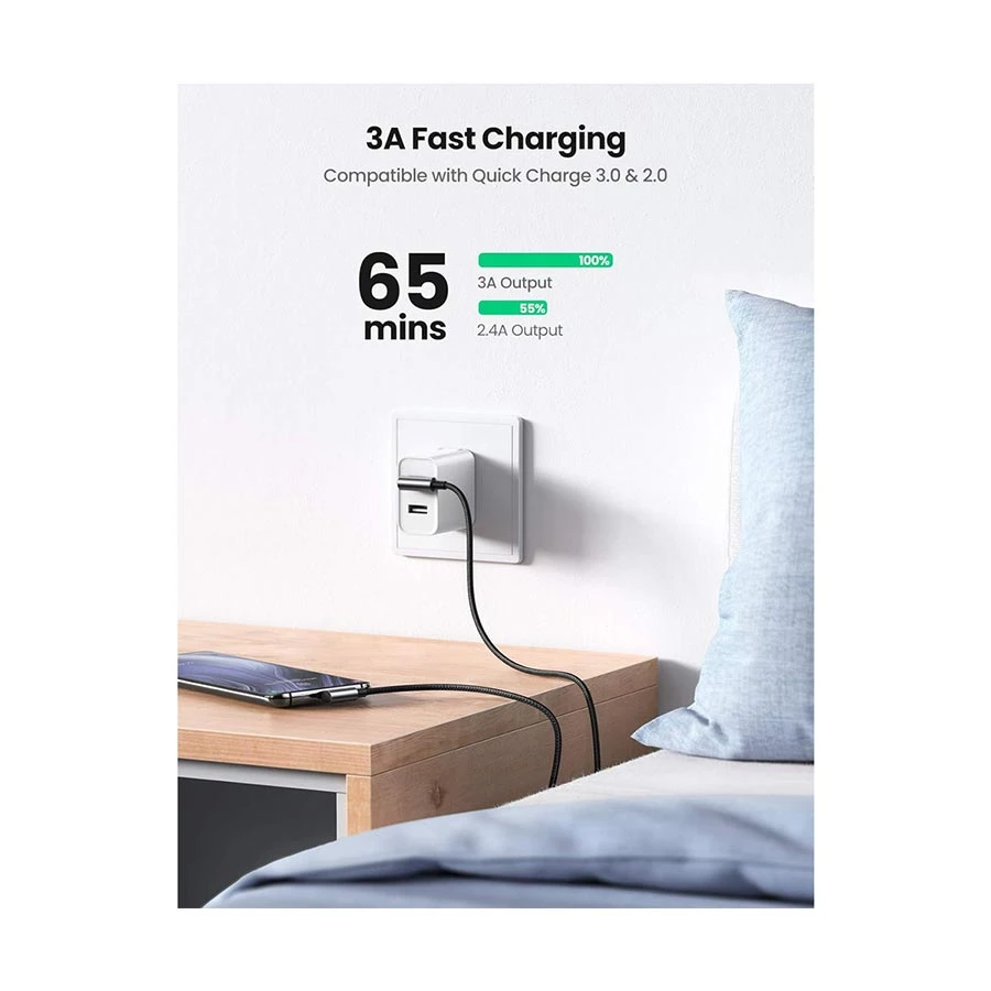 UGREEN US176 (20857) USB to Type-C Data Cable 2 Meter Space Gray