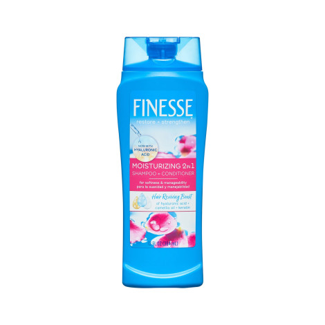 Finesse Restore + Strengthen ময়েশ্চারাইজিং 2in1 শ্যাম্পু + কন্ডিশনার 384ml