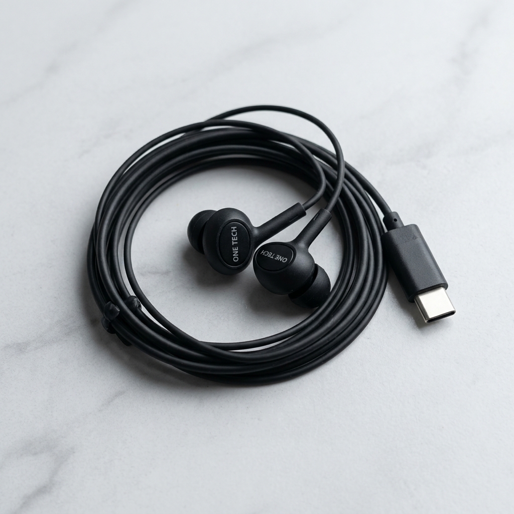 One Tech Type-C ওয়্যার্ড ইয়ারফোন, HD মাইকসহ