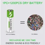 USB Type-C রিচার্জেবল AA ব্যাটারি 1.5V, ফাস্ট চার্জিং (4 পিস)