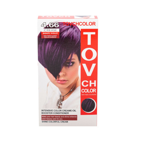 Tovch Hair color - 4.66 Grape Violet (China)