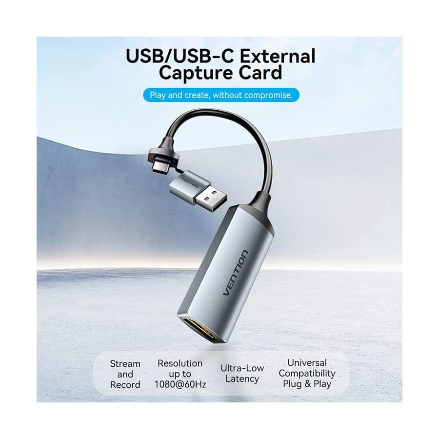 Vention ACWHA Type-C & USB Male to HDMI Female, Gray Converter