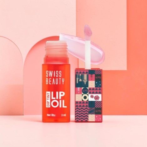 Swiss Beauty Dip Tint Lip Oil  – 01 Strawberry (China)