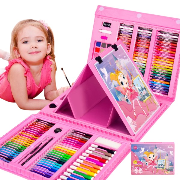 বাচ্চাদের ড্রয়িং আর্ট সেট পেইন্টিং বক্স 208 Pcs
