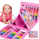 বাচ্চাদের ড্রয়িং আর্ট সেট পেইন্টিং বক্স 208 Pcs