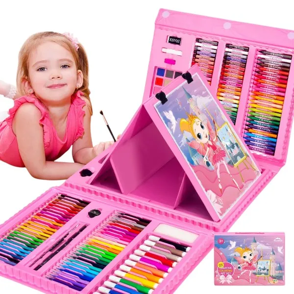 বাচ্চাদের ড্রয়িং আর্ট সেট পেইন্টিং বক্স 208 Pcs