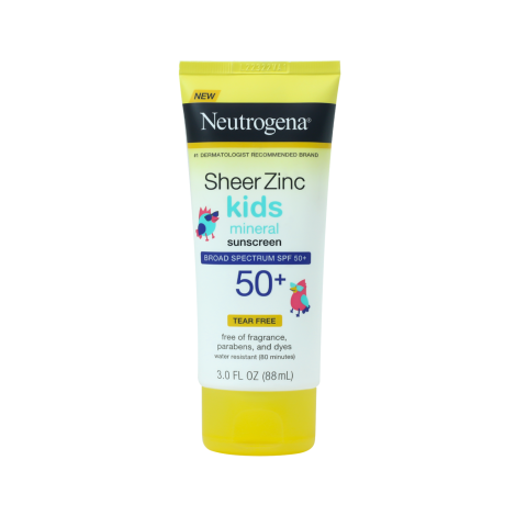 Neutrogena Sheer Zinc Kids মিনারেল সানস্ক্রিন লোশন SPF50+ 88ml