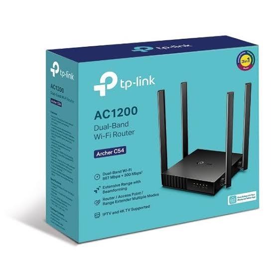 TP-Link Archer C54 AC1200 Dual-Band Wi-Fi Router.
