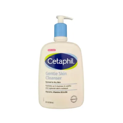 Cetaphil জেন্টল স্কিন ক্লেনজার 591ml - শুষ্ক থেকে স্বাভাবিক ও সংবেদনশীল ত্বকের জন্য