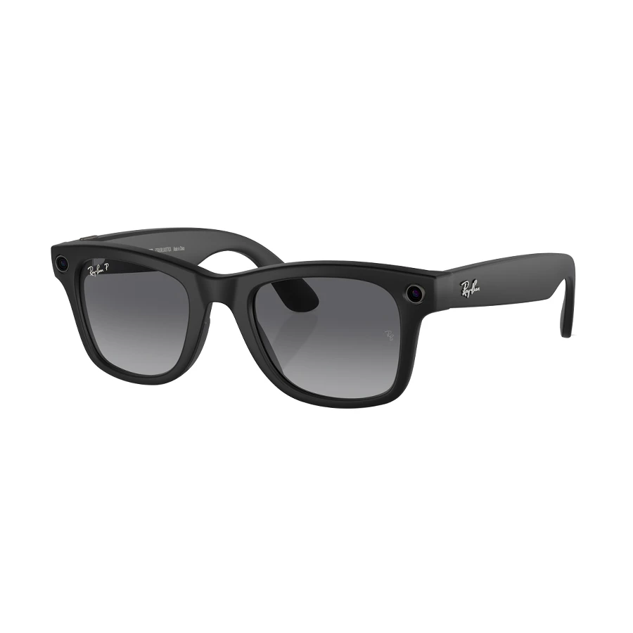 Meta Ray-Ban Wayfarer Gen 1 Smart Glasses Matte Black Polarized Lens