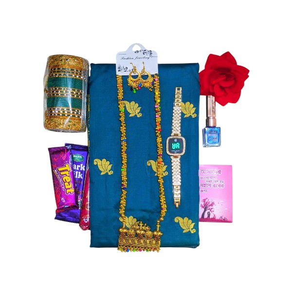 Attractive Saree Gift Combo Set