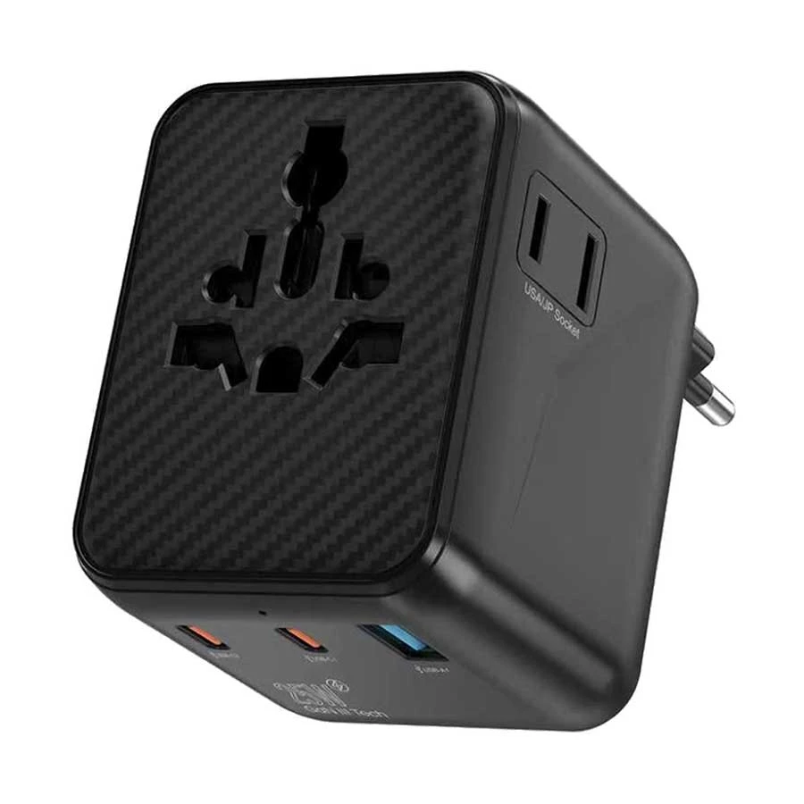 WiWU Warrior International 45W GaN Universal Travel Charger Black