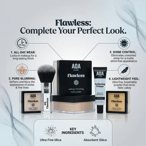 AOA Flawless সেটিং + ফিনিশিং পাউডার - Medium