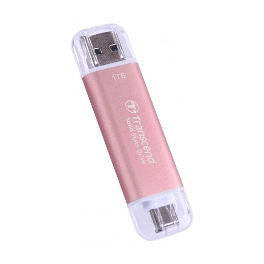 Transcend ESD310P 1TB USB Type-A & Type-C OTG Pink Portable SSD