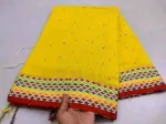 হাফ সিল্ক চুমকি ওয়ার্ক শাড়ি, 12 হাত, ব্লাউজ ছাড়া
