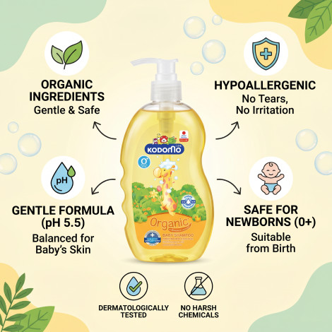 Kodomo Organic 0+ Baby Shampoo 400ml (Thailand)