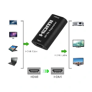 K2 HDMI ফিমেল টু ফিমেল ব্ল্যাক রিপিটার