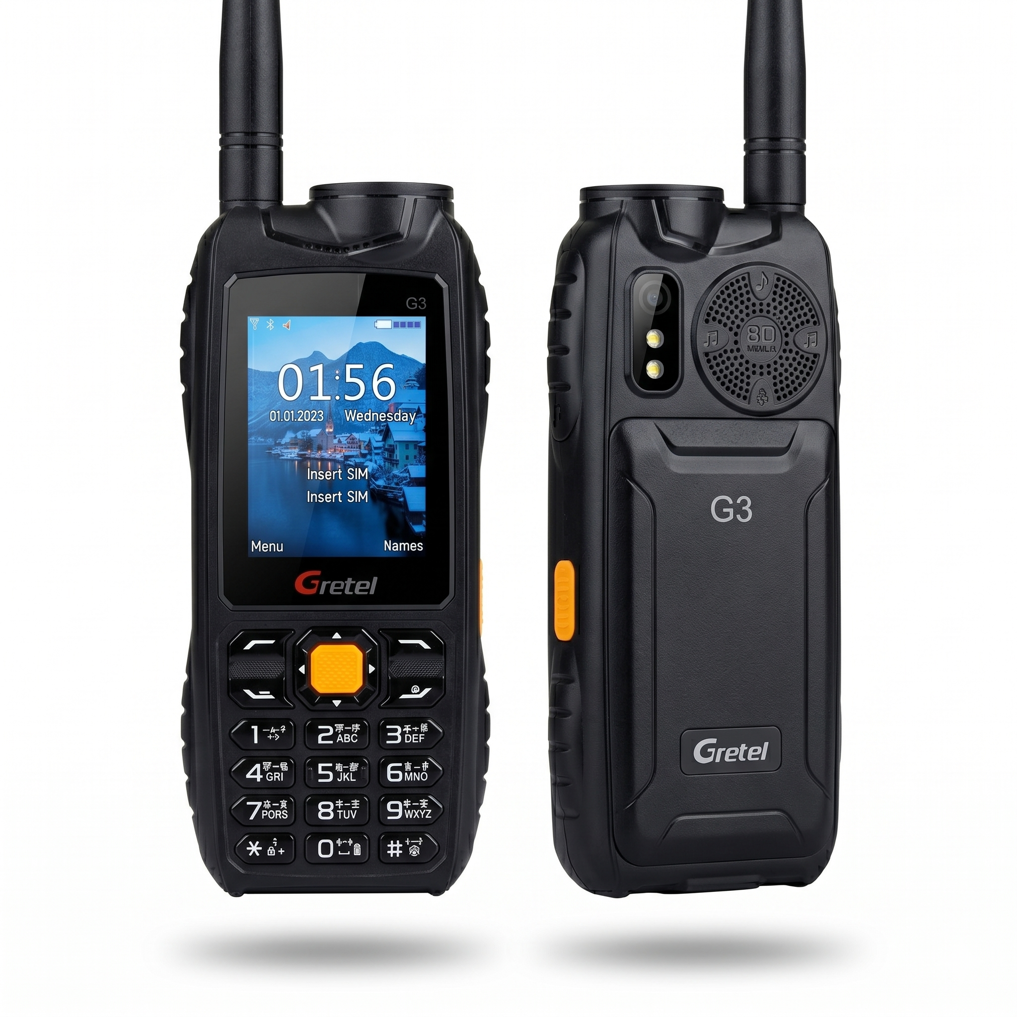 Gretel G3 Antina পাওয়ার ব্যাংক ফোন 9800mAh ব্যাটারি