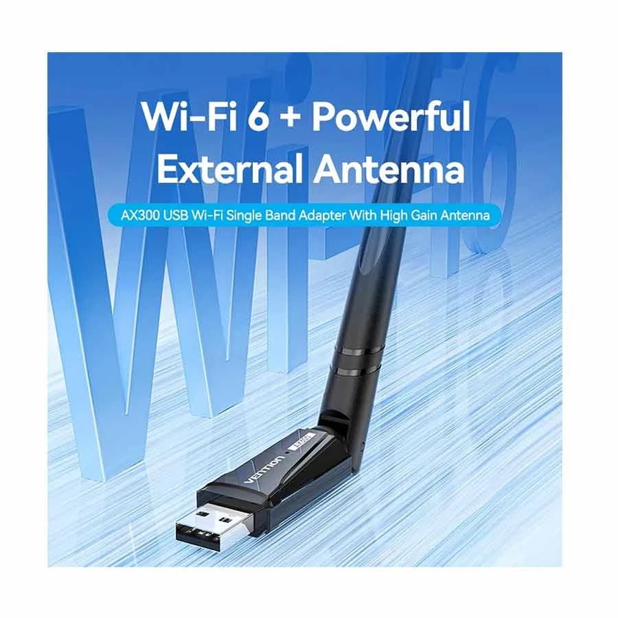 Vention KDVB0 AX300 Single Band Wi-Fi 6 USB Adapter
