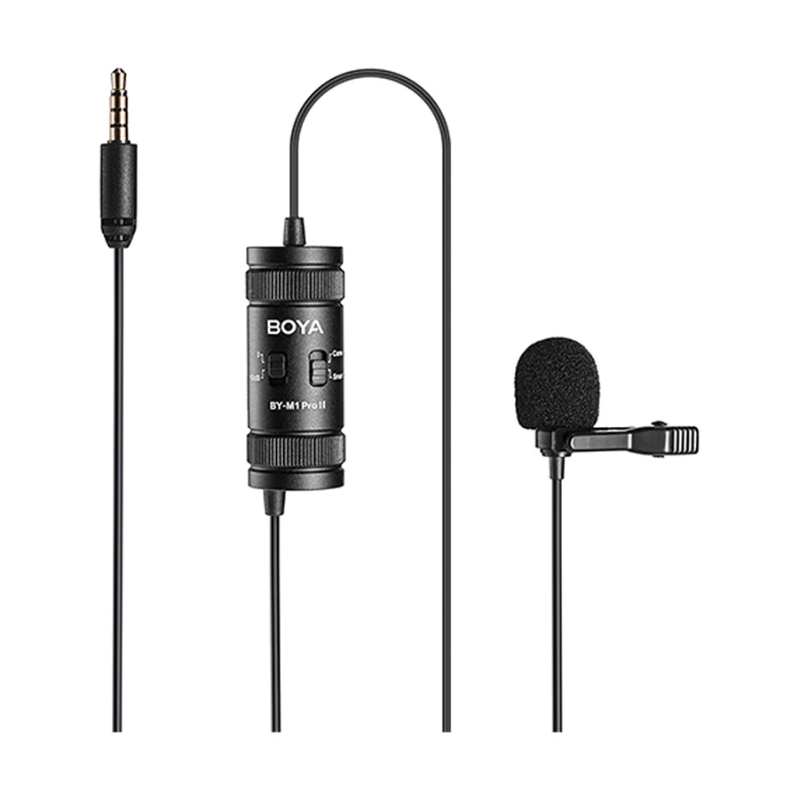 BOYA BY-M1 Pro II ইউনিভার্সাল ল্যাভালিয়ার মাইক্রোফোন – ব্যাটারি লাগে না