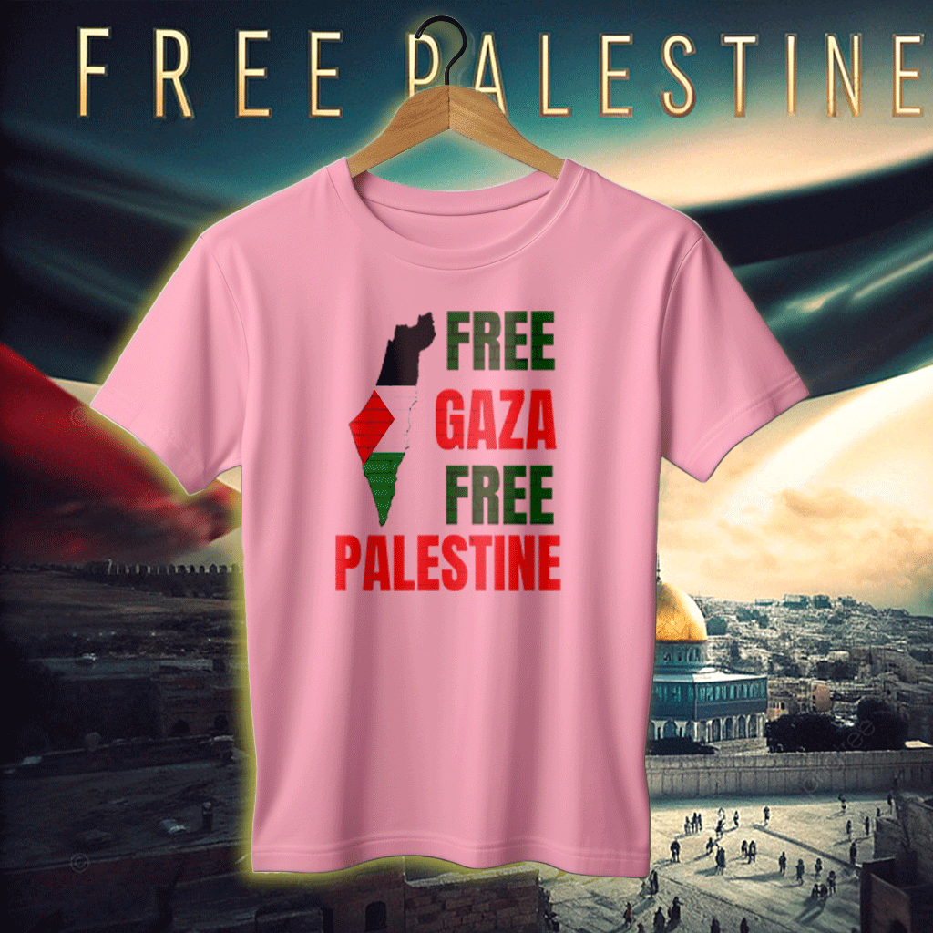 জার্সি ফেব্রিক Save Gaza টি-শার্ট