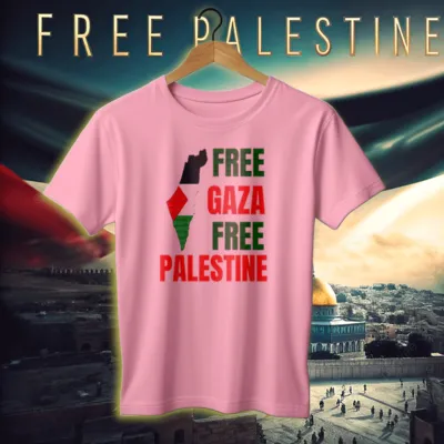 জার্সি ফেব্রিক Save Gaza টি-শার্ট