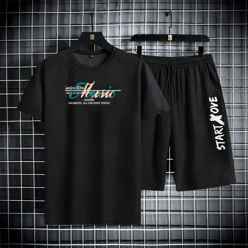 Men's Mesh Tee and Short Pant Set, 160 GSM, Waist 28 to 36
