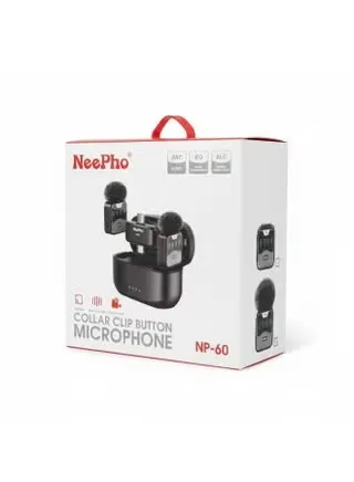 NeePho NP-60 ওয়্যারলেস ক্লিপ-অন ল্যাভালিয়ার মাইক্রোফোন (Type-C ও iPhone)