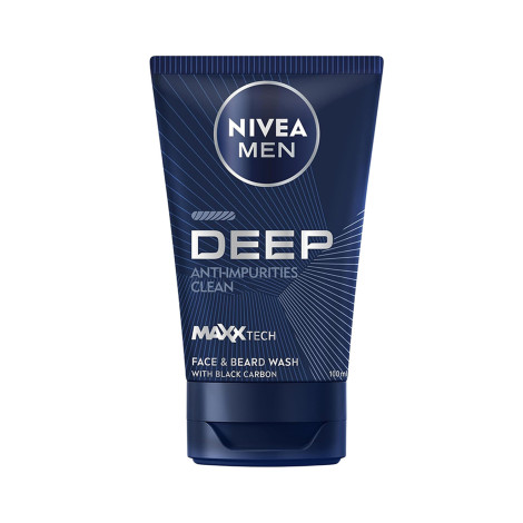 Nivea Men Deep Anti-Impurities Clean ফেস অ্যান্ড বিয়ার্ড ওয়াশ 100ml