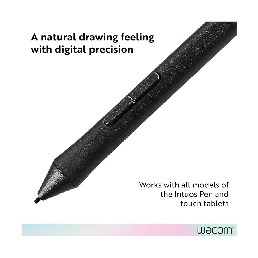 Wacom 2K Pen LP190K Battery-Free Stylus, 2048 Pressure Levels, Black