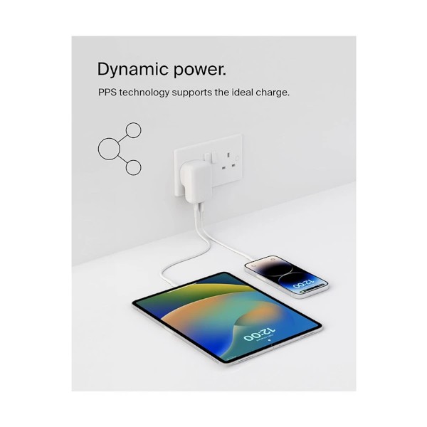 বেলকিন বুস্টচার্জ WCB009myWH 42W PD 3.0 PPS USB & USB-C চার্জার (UK)