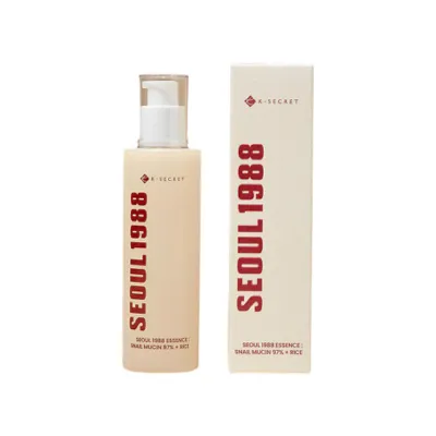K-Secret Seoul 1988 স্নেইল মিউসিন 97% + রাইস এসেন্স 100ml