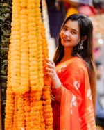 Chanderi Silk Digital Print Party Saree with Blouse Piece