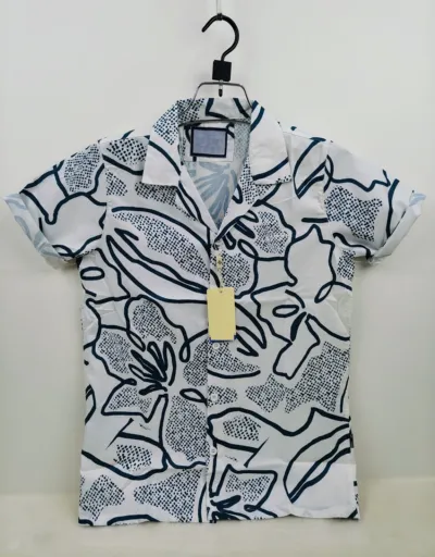 Men's Drop Shoulder Shirt in Spandex Cotton with Show Buttons