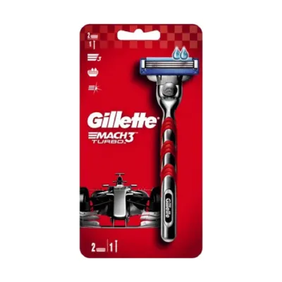 Gillette Mach3 Turbo পুরুষদের শেভিং ব্লেড (2 পিস)