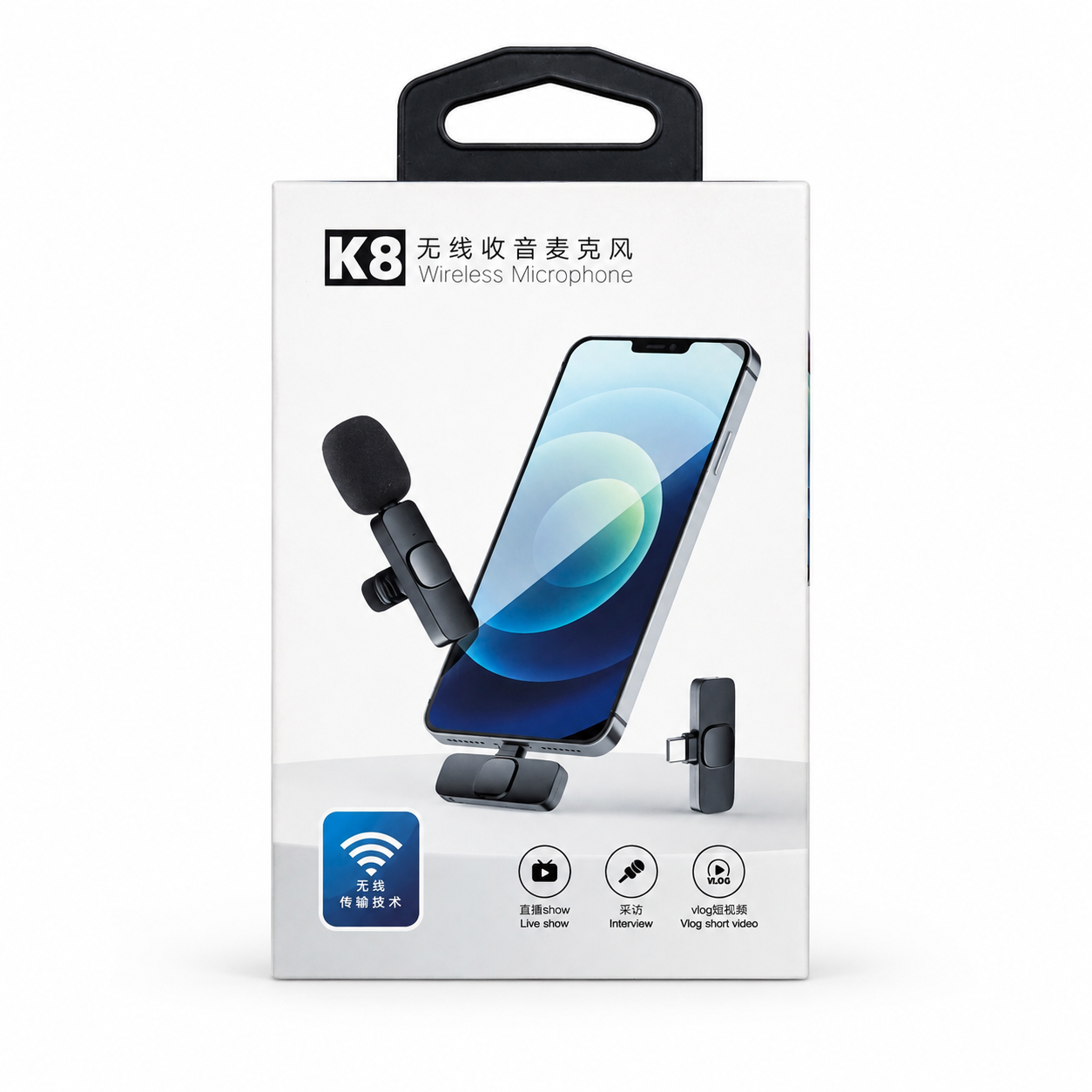 K8 ওয়্যারলেস মাইক্রোফোন, নয়েজ ক্যানসেলেশন (Type-C)