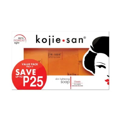 Kojie San কোজিক অ্যাসিড সাবান 3 x 65g