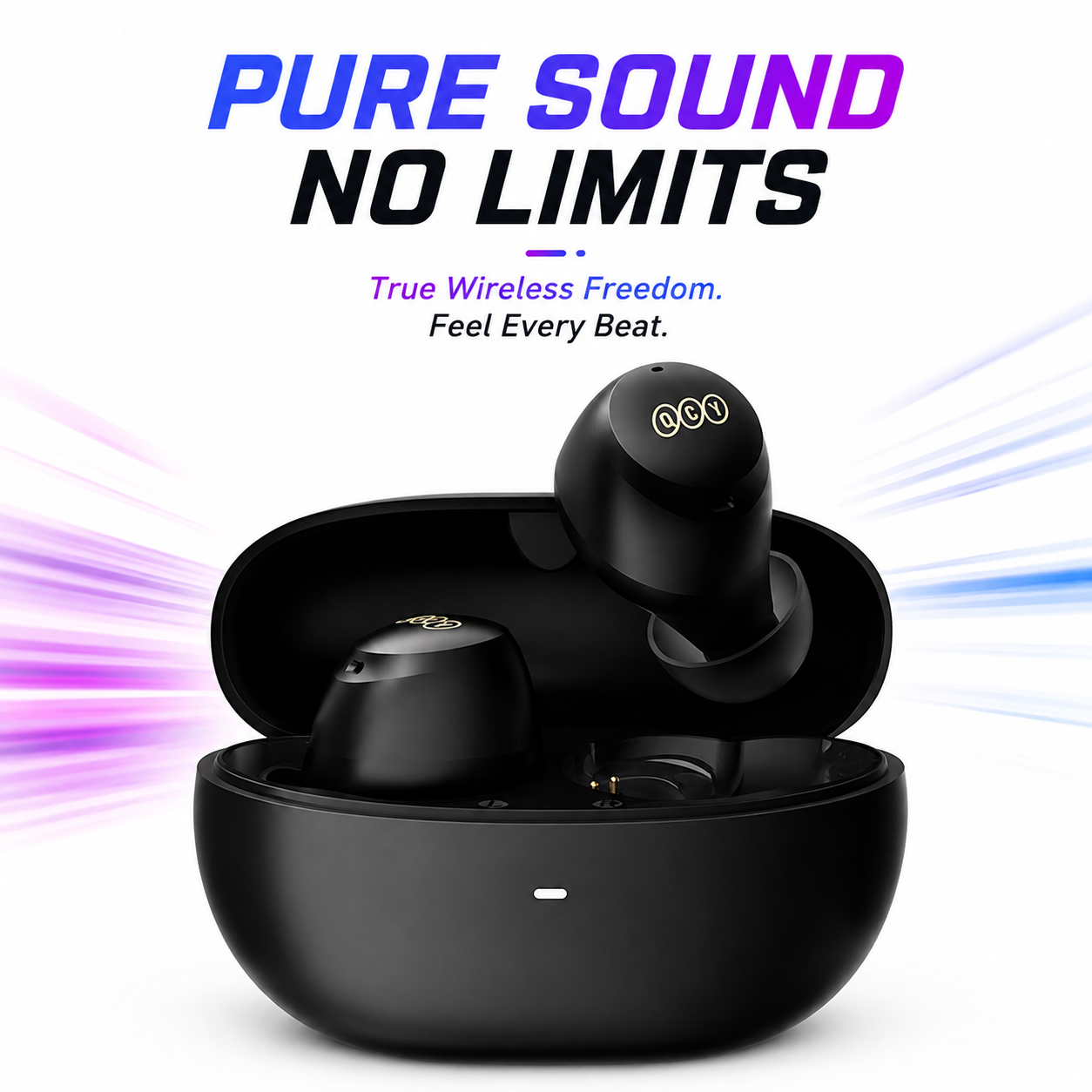QCY ArcBuds HT07 হাইব্রিড ANC ওয়্যারলেস ইয়ারফোন – 40dB নয়েজ ক্যানসেলেশন, 6 মাইক, 10mm ড্রাইভার