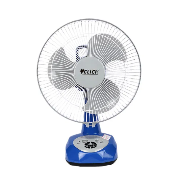 Click রিচার্জেবল টেবিল ফ্যান 12'' নীল – USB চার্জারসহ