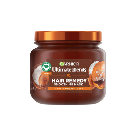 Garnier Ultimate Blends নারকেল তেল ও কোকো বাটার স্মুদিং হেয়ার মাস্ক 340ml