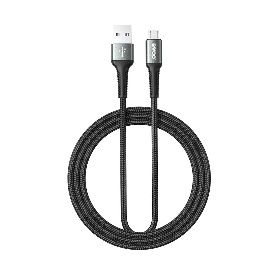 Bwoo BO-X288V-1M USB to Micro USB Braided Cable 1 Meter Black