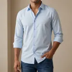 চায়না মাইক্রো স্টিগ শার্ট (ফরমাল / ক্যাজুয়াল) – লাইট স্কাই