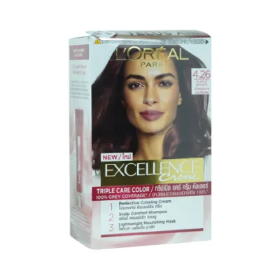 L'Oreal Excellence ক্রিম হেয়ার কালার 4.26 Purple Brown